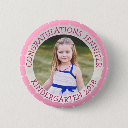 Persoonlijke Kindergarten Afstuderen Foto Button (Voorkant)