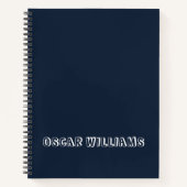 Persoonlijke kindernaam blauw notitieboek (Voorkant)