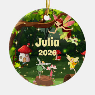 Persoonlijke kindernaam feeënornament keramisch ornament