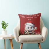 Persoonlijke Kittensintermuts Kerstmis Kussen (Stoel)