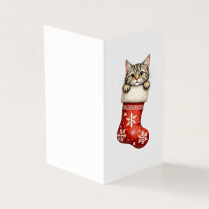 Persoonlijke Kittensok Kerstkaart Kaart
