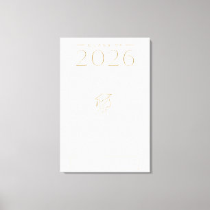 Persoonlijke Klas van 2026 Naam Elegante Kunst Canvas Afdruk