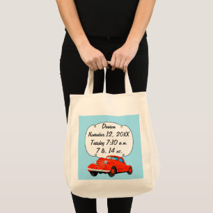 Persoonlijke Klassieke Auto Baby Jongen Stats Tote Bag