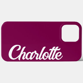 Persoonlijke Klassieke Elegante Monogram Wijn iPho iPhone 13 Pro Max Hoesje