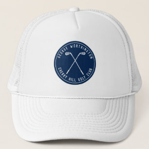 Persoonlijke klassieke maatwerk golfclub navy trucker pet