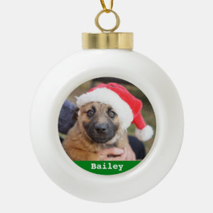 Persoonlijke Klassieke Rode Groene Dennenboom voor Keramische Bal Ornament