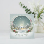 Persoonlijke klassieker  feestdagenkaart (Staand voorkant)