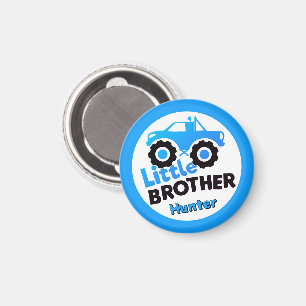 Persoonlijke Kleine Broer Monstertruck Blauw Magneet