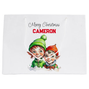 Persoonlijke Kleine Elfen Kerstmis Groot Cadeauzakje