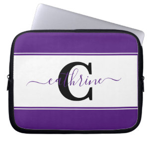 Persoonlijke kleurblok laptop sleeve