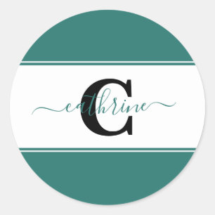 Persoonlijke kleurblokken ronde sticker