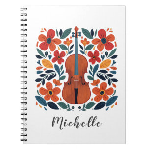 Persoonlijke kleuren wildflower boho bloemviool notitieboek