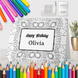 Persoonlijke kleurkaart met kleurplaat (33) kaart