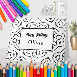 Persoonlijke kleurkaart met tekening (15) kaart