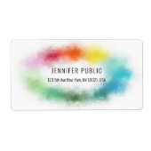 Persoonlijke kleurrijke Abstracte moderne Sjabloon Etiket (Voorkant)