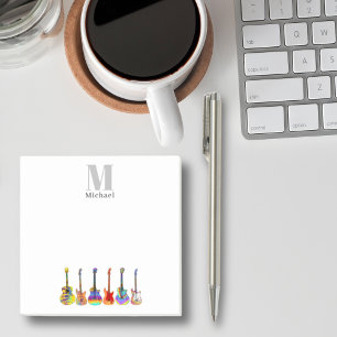 Persoonlijke kleurrijke Gitaren Monogram Musicus Post-it® Notes