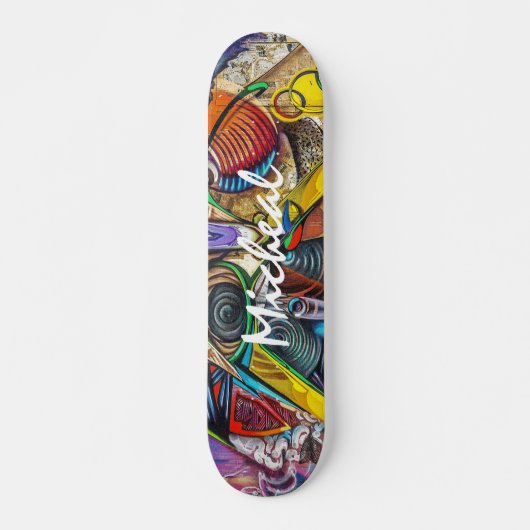 Persoonlijke kleurrijke graffiti-kunst skateboard (Voorkant)