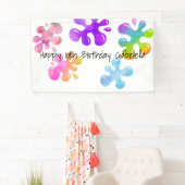 Persoonlijke kleurrijke platte bankanner spandoek (Insitu)