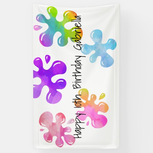 Persoonlijke kleurrijke platte bankanner spandoek (Verticaal)