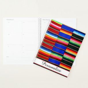 Persoonlijke Kleurrijke serape strepen Planner