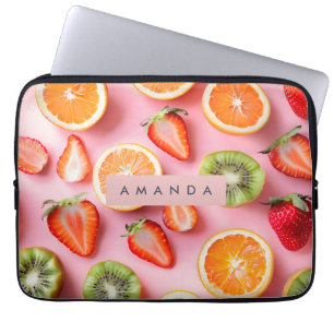 Persoonlijke Kleurrijke Zomerfruitmix Laptop Sleeve