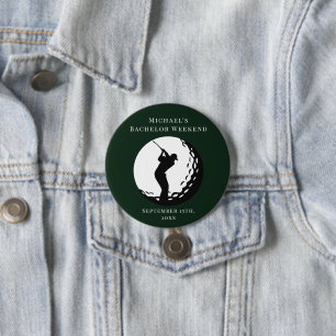 Persoonlijke Knop Bachelor Golf Weekend Ronde Button 7,6 Cm