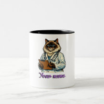 Persoonlijke knuffelkat dierenarts mok geschenk vo