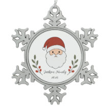 Persoonlijke knusse kerstman kerstboomornament