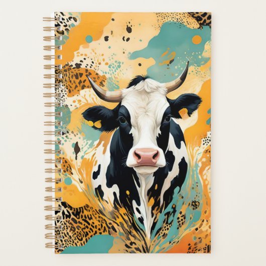 Persoonlijke koe dierprint planner (Voorkant)