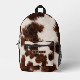 Persoonlijke koeienprint cowgirl western stijl cad bedrukte rugzak
