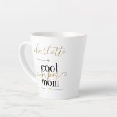 Persoonlijke Koele Super Moeder Zwarte En Gouden L Latte Mok (Linkerhoek)