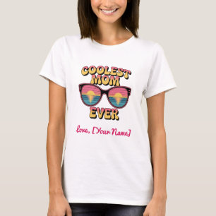 Persoonlijke Koelste Moeder Retro Zonnebril T-shirt