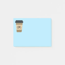 Persoonlijke koffie onderweg post-it® notes