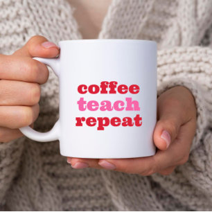 Persoonlijke koffie Teach Repeat Leraar Koffiemok