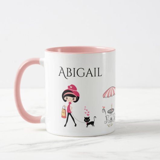 Persoonlijke koffiebranderij en kattengiffeltoren mok (Links)