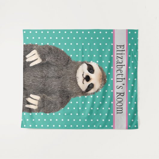 Persoonlijke koffiezetkamer diernaam Kind Wandkleed (Voorkant (horizontaal))