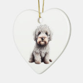 Persoonlijke Komondor Puppy Keramisch Ornament (Links)