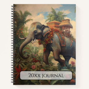 Persoonlijke Koninklijke Olifant Tropische Tuin Ku Notitieboek