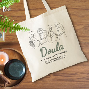 Persoonlijke Kraamverzorgster Groene Geboorte Post Tote Bag