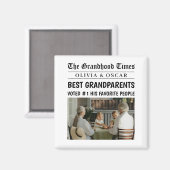 Persoonlijke krant  | Beste Oma en Opa Cadeau Magneet (Voorkant / Achterkant)