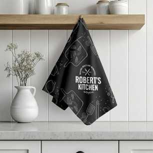 Persoonlijke krijtbord Doodle Keukenhanddoek Kla