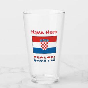 Persoonlijke Kroatische vlag  Glas