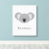 Persoonlijke kunstprint Koala-kwekerij Canvas Afdruk (Insitu (Houten vloer))