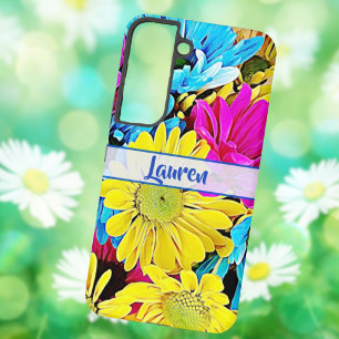 Persoonlijke Kunstzinnige Bloemige Madeliefjes Naa Samsung Galaxy Hoesje
