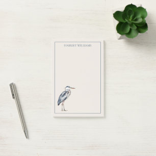 Persoonlijke kust Blauwe Reiger Vogel Post-it® Notes