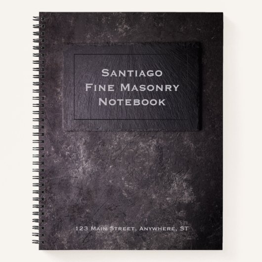 Persoonlijke laat en steen notitieboek (Voorkant)