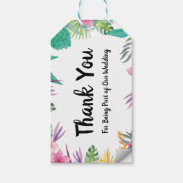 Persoonlijke Labels voor Tropische Beach Weddensch Cadeaulabel