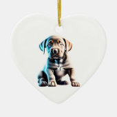 Persoonlijke Labradoodle Puppy Keramisch Ornament (Voorkant)