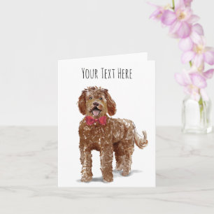Persoonlijke Labradoodle Wenskaart Kaart