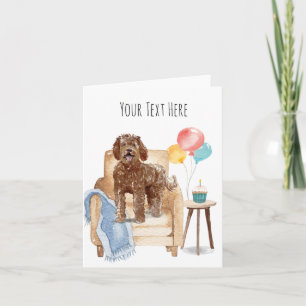 Persoonlijke Labradoodle Wenskaart Kaart